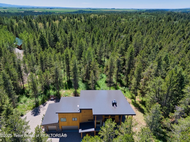 4327 Bridger Rdg, Ashton, ID 83420 - view from above of property with a heavily wooded area