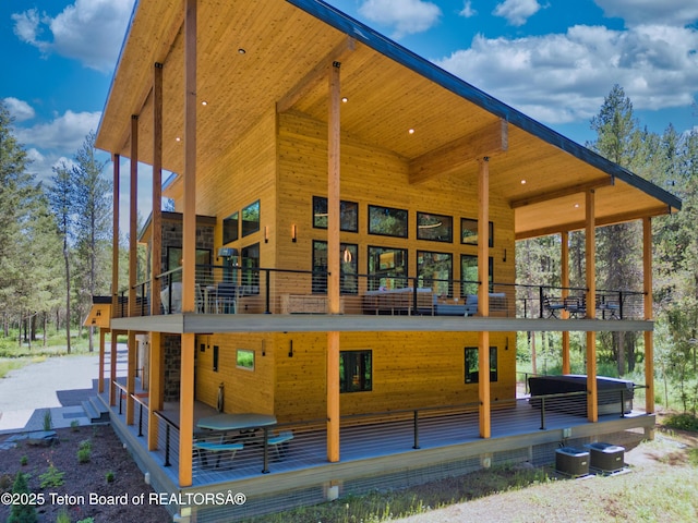 4327 Bridger Rdg, Ashton, ID 83420 - back of house featuring a balcony