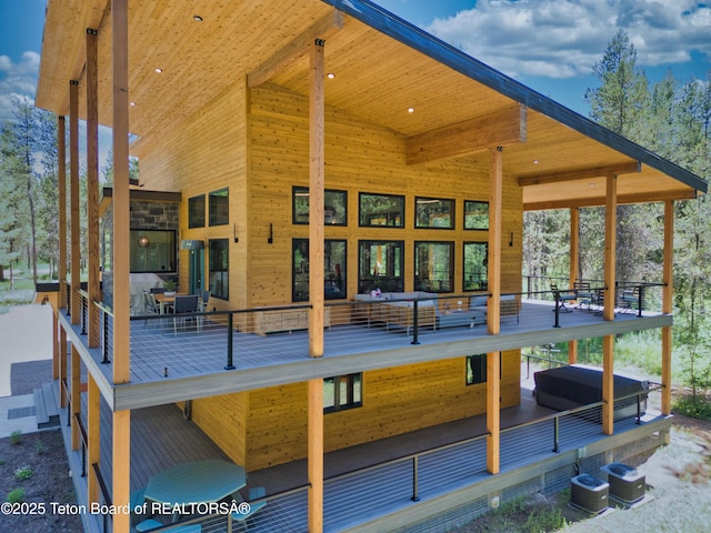 4327 Bridger Rdg, Ashton, ID 83420 - wooden terrace with area for grilling
