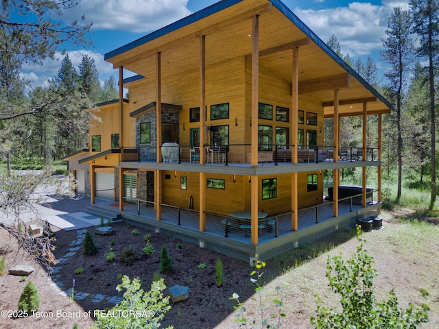 4327 Bridger Rdg, Ashton, ID 83420 - back of property featuring a balcony