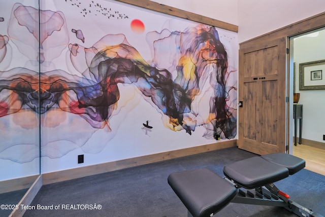 4327 Bridger Rdg, Ashton, ID 83420 - workout area with baseboards