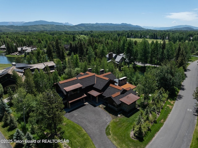 3220 N Teton Pines Dr, Wilson, WY 83014 - view of property location featuring a forest and a water and mountain view