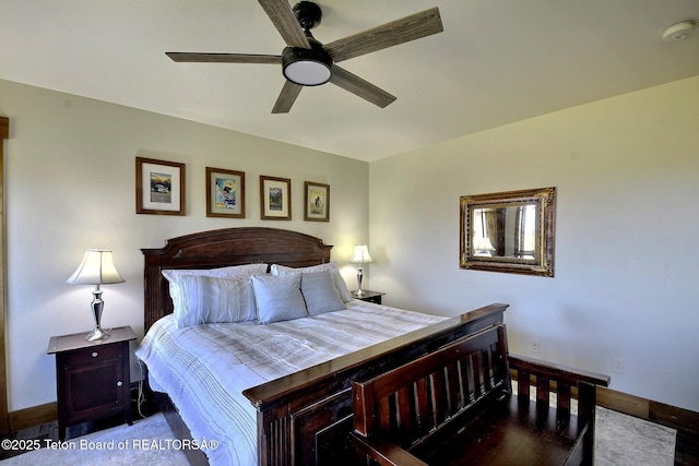 2160 Tomahawk Trl, Victor, ID 83455 - bedroom with baseboards and a ceiling fan