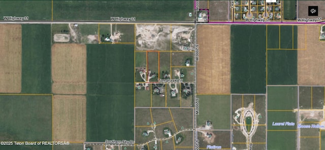 2160 Tomahawk Trl, Victor, ID 83455 - aerial map of property and surrounding area with property boundaries highlighted