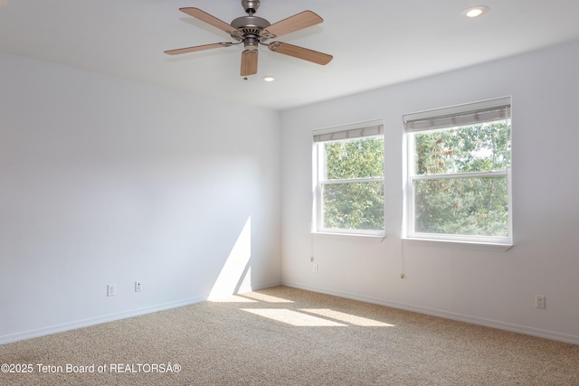 80 Eva Ln Unit 14, Victor, ID 83455 - spare room with recessed lighting, light colored carpet, and a ceiling fan