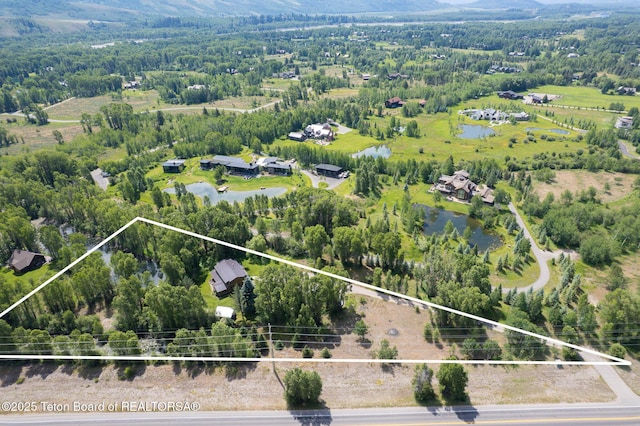 3760 N Moose-Wilson Rd, Wilson, WY 83014 - aerial view of property's location featuring property boundaries highlighted and a nearby body of water