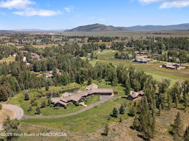 500 E Buckwheat Cir, Jackson, WY 83001 - aerial view of property and surrounding area featuring a mountain backdrop