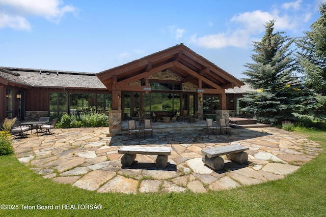 500 E Buckwheat Cir, Jackson, WY 83001 - view of patio featuring a gazebo