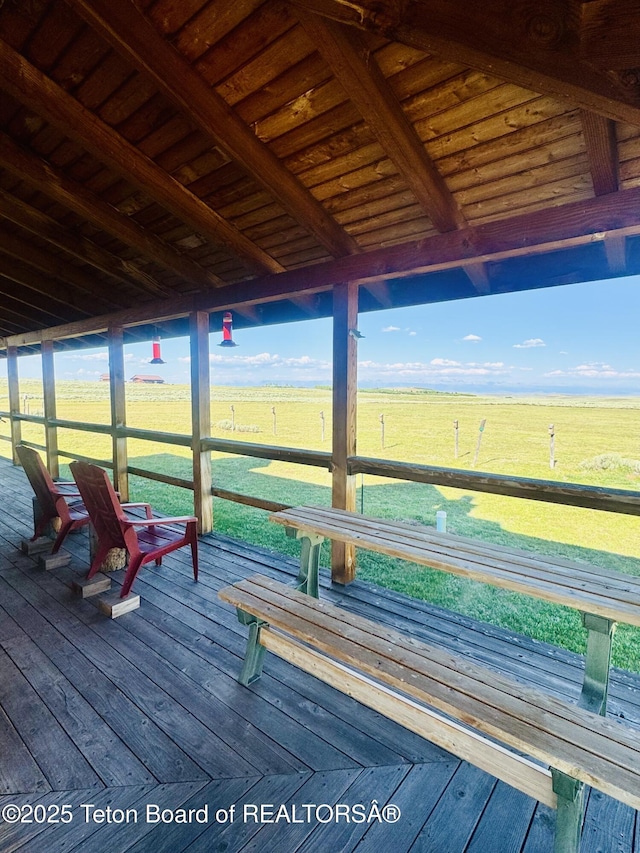 109 E Fontenelle Dr, Daniel, WY 83115 - deck featuring a rural view