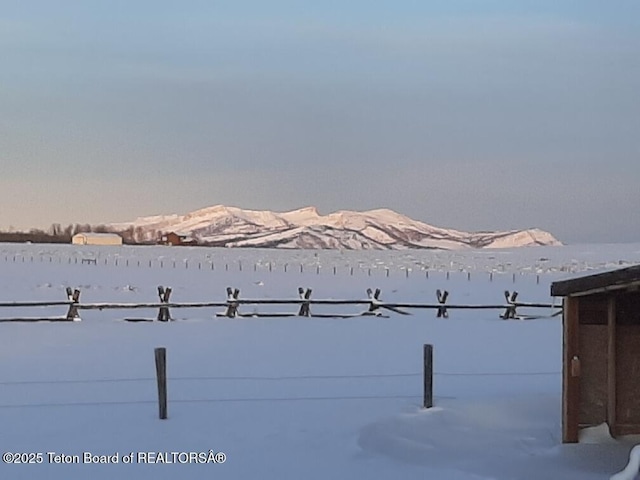 109 E Fontenelle Dr, Daniel, WY 83115 - snowy yard with a mountain view