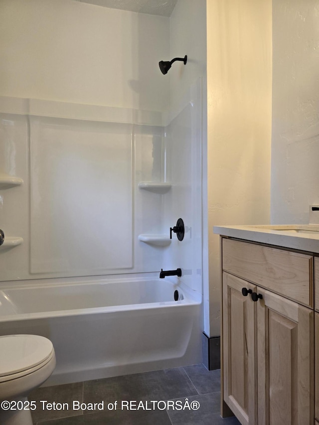 6270 S 3rd St, Tetonia, ID 83452 - bathroom with vanity, shower / bath combination, and tile patterned floors