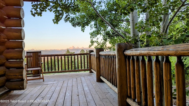 8157 Ripplinger Rd, Driggs, ID 83422 - view of deck at dusk