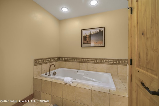 8157 Ripplinger Rd, Driggs, ID 83422 - full bathroom with a bath and recessed lighting