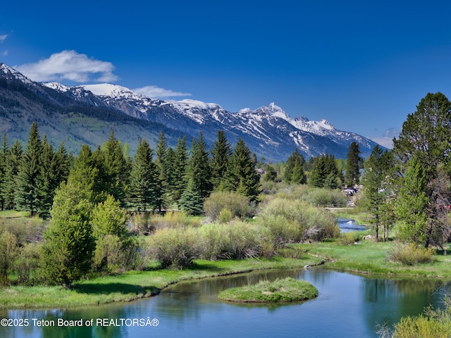 590 S Sandhill Crane Rd, Wilson, WY 83014 - view of mountain backdrop featuring a nearby body of water