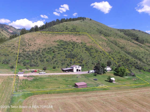 870 Sky View Ln, Afton, WY 83110 - mountain view with rural landscape