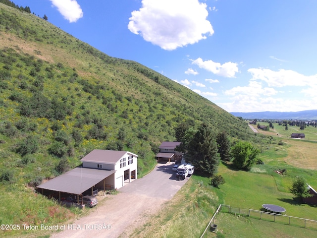 870 Sky View Ln, Afton, WY 83110 - mountain view with a heavily wooded area and rural landscape