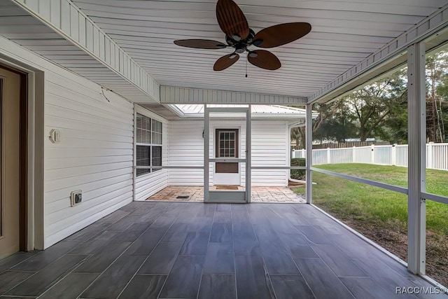 2195 W Huntington Dr, Beverly Hills, FL 34465 - unfurnished sunroom with ceiling fan