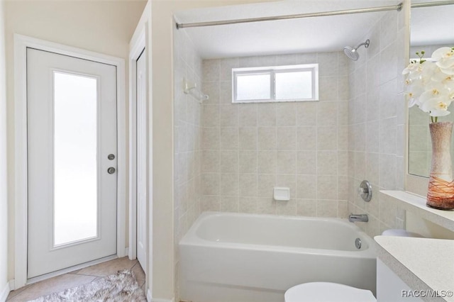 8583 N Tibet Ter, Dunnellon, FL 34433 - full bathroom featuring vanity, tub / shower combination, and tile patterned flooring