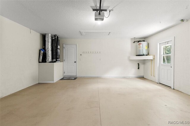 8583 N Tibet Ter, Dunnellon, FL 34433 - garage featuring water heater, heating unit, and a garage door opener