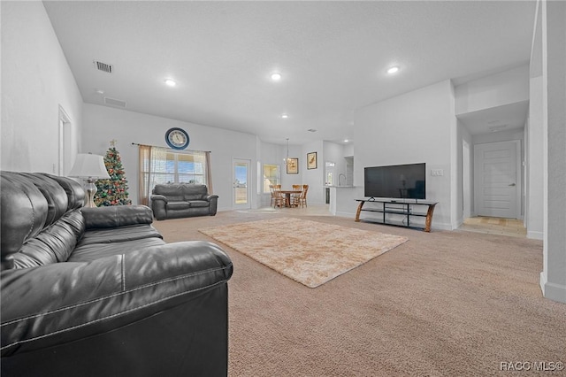 view of carpeted living room