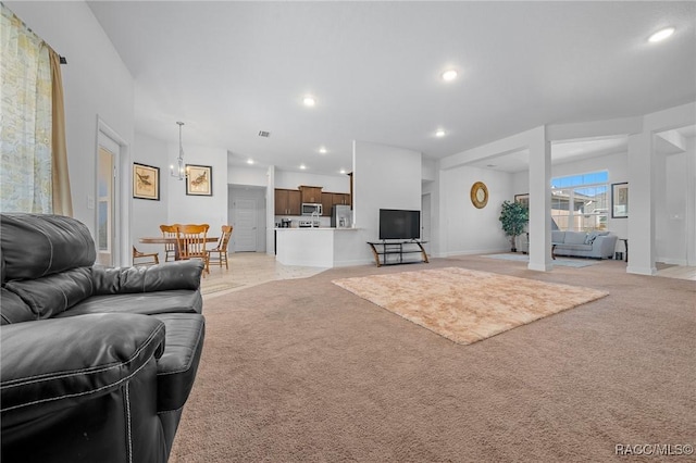 view of carpeted living room