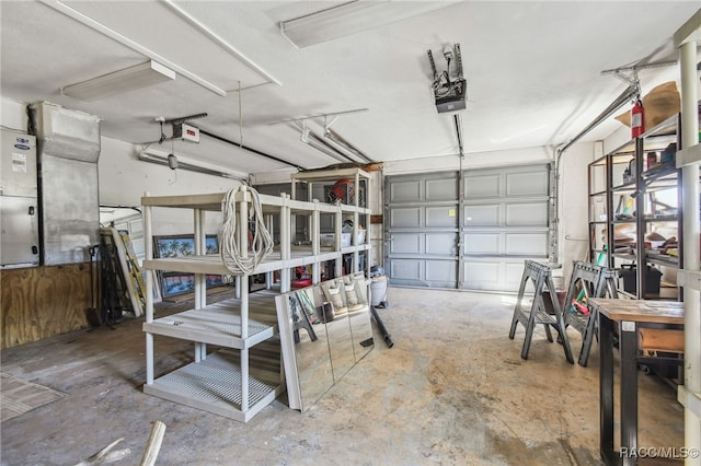 garage featuring a garage door opener