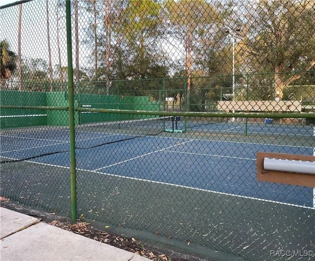 view of tennis court