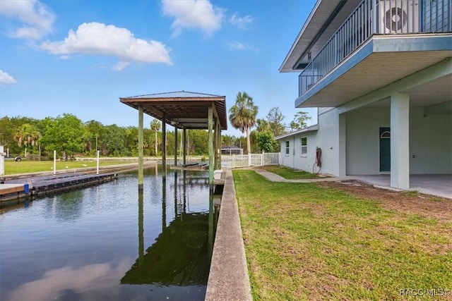 42 Magnolia Ave, Yankeetown, FL 34498 - dock featuring a water view and a balcony