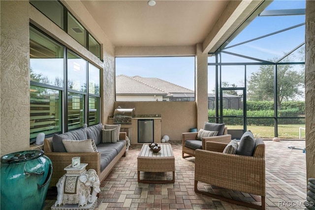 view of sunroom