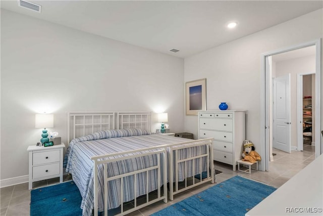 view of tiled bedroom