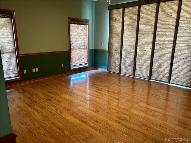 unfurnished bedroom featuring hardwood / wood-style floors