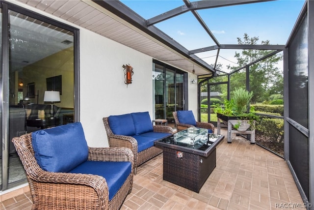 view of sunroom