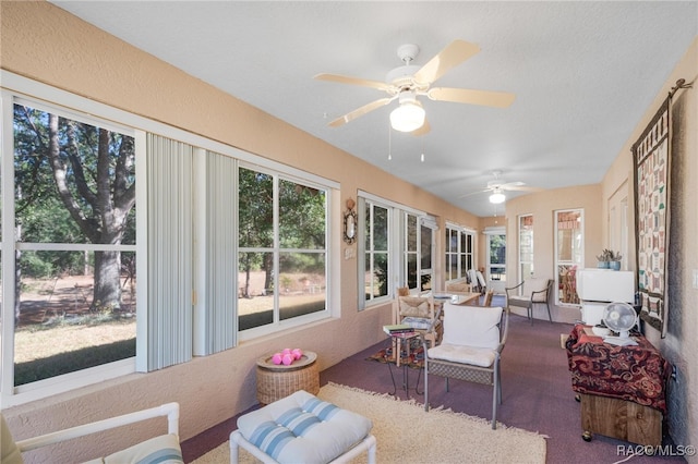 view of sunroom / solarium