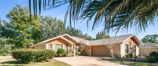 ranch-style house with a garage