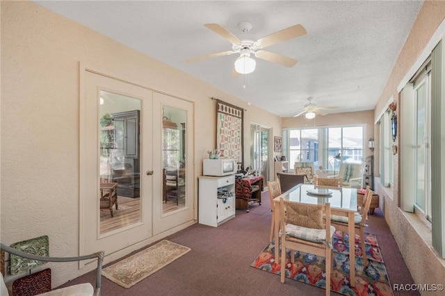 sunroom with french doors