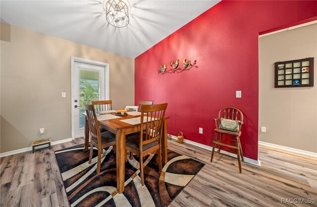 dining room featuring wood-type flooring