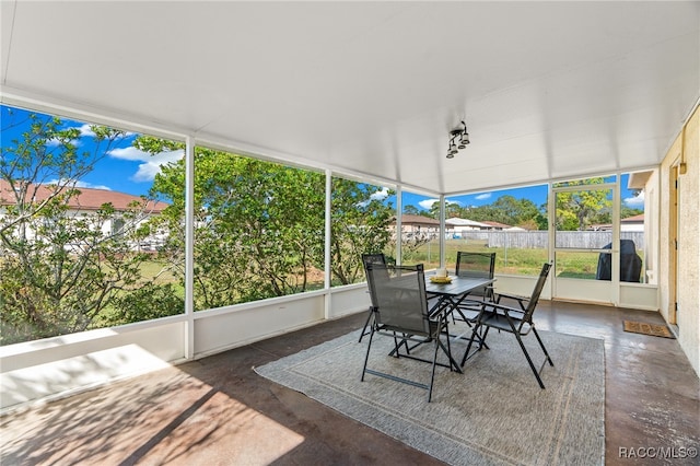 view of sunroom