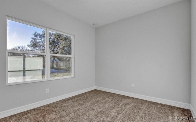 unfurnished room with carpet floors