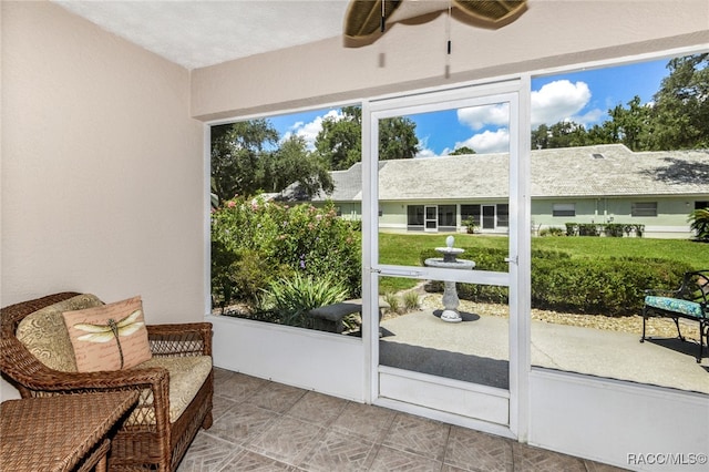 view of sunroom / solarium