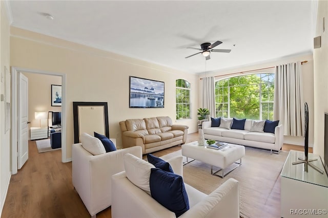 17108 Carrington Park Dr Unit 711, Tampa, FL 33647 - living area with visible vents, wood finished floors, and ceiling fan