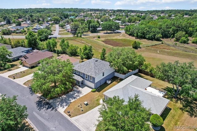 aerial view featuring a residential view
