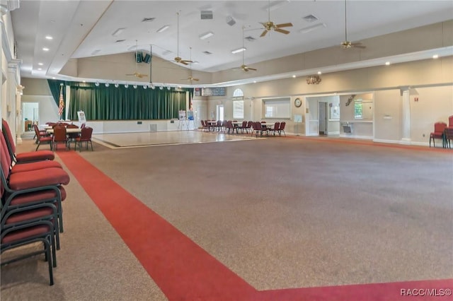 13618 SW 111th Cir, Dunnellon, FL 34432 - building lobby featuring lofted ceiling and recessed lighting