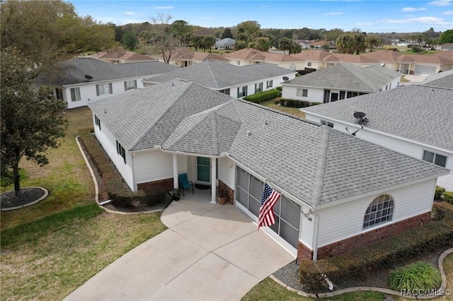 birds eye view of property featuring a residential view