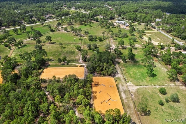 drone / aerial view featuring a rural view
