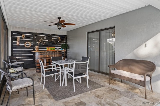 view of patio / terrace with ceiling fan