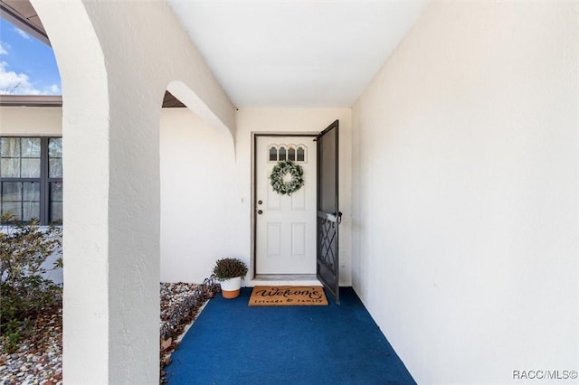 view of doorway to property