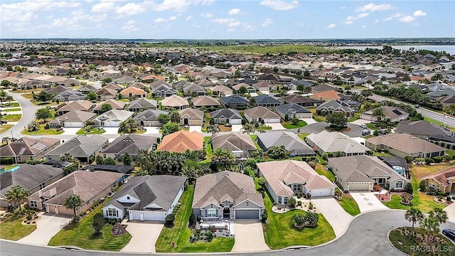 aerial view featuring a residential view
