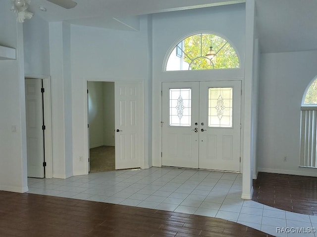 entrance foyer featuring light hardwood / wood-style flooring and plenty of natural light