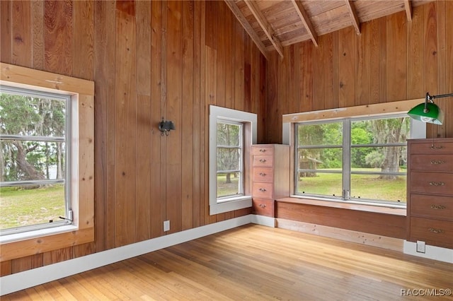 3184 N Edward Island Pt, Hernando, FL 34442 - unfurnished room featuring wood ceiling, wood finished floors, baseboards, and wood walls
