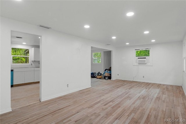 3184 N Edward Island Pt, Hernando, FL 34442 - unfurnished room featuring light wood-style floors, recessed lighting, baseboards, and cooling unit